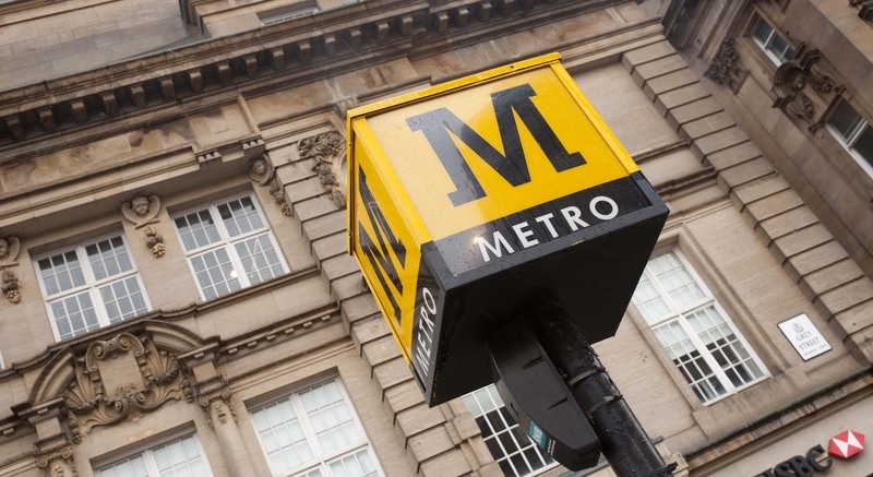 Tyne and Wear Metro sign
